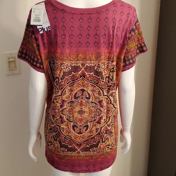 💙 4/$20 NEW Lucky Brand Bohemian Top - Picture 3 of 6